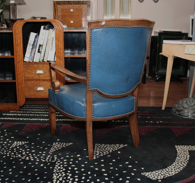 Jules Leleu Set of Four Art Deco Armchairs For Sale 2