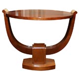 French Art Deco Oval Side Table attributed to Andre Arbus