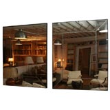Pair of Smoked Glass Mirrors