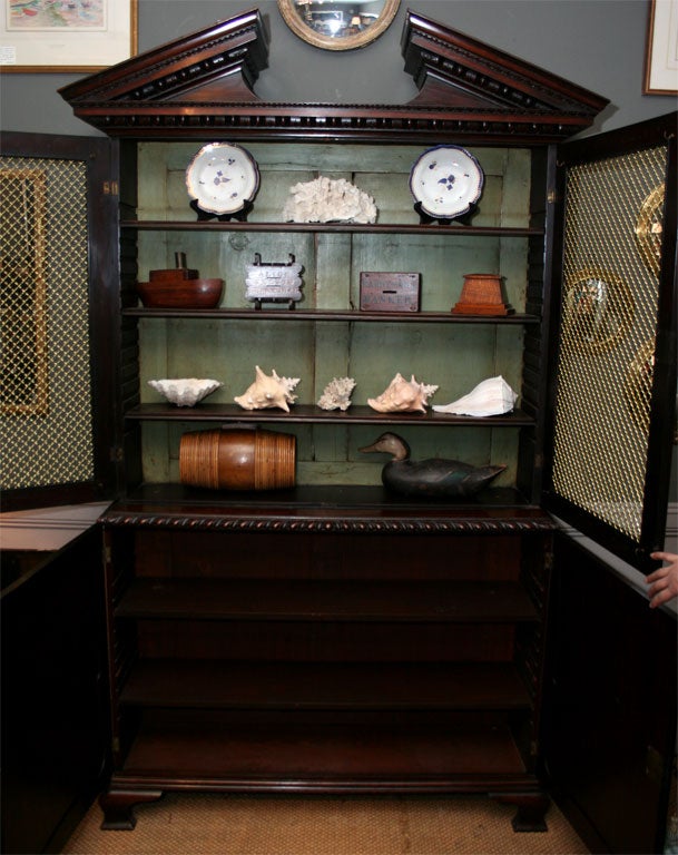 George II Mahogany Bookcase or Cabinet 5
