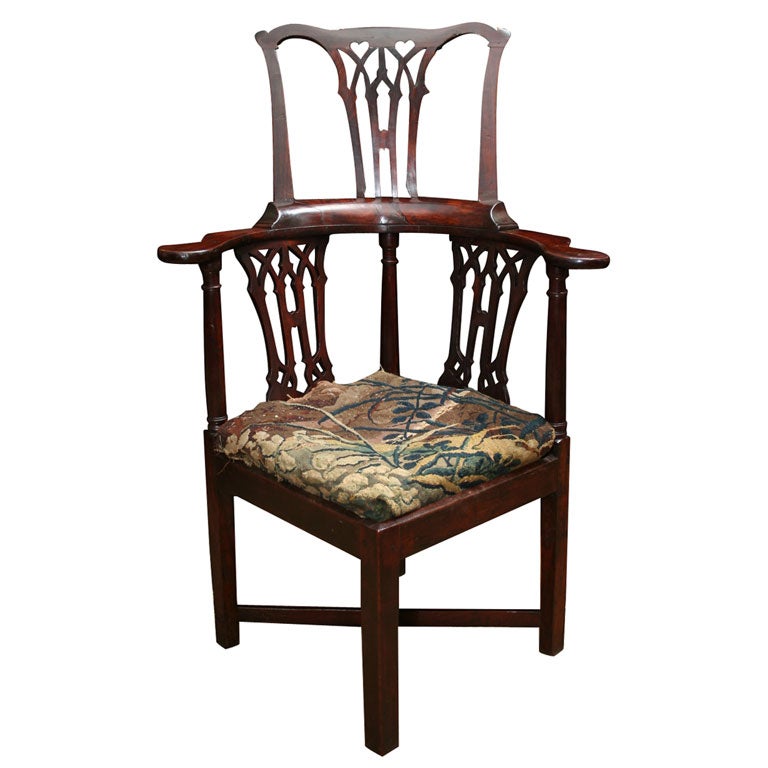Extremely Fine 18th C English Corner Chair