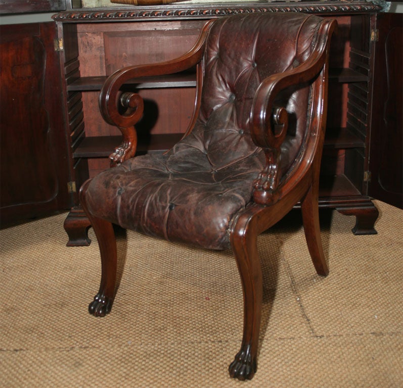 Thomas Hope Designed Morocan Leather Armchair