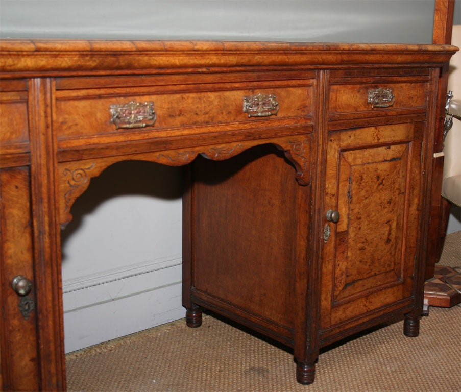 Late 19th Century Arts & Crafts Highly Figured Pollard Oak English Sideboard