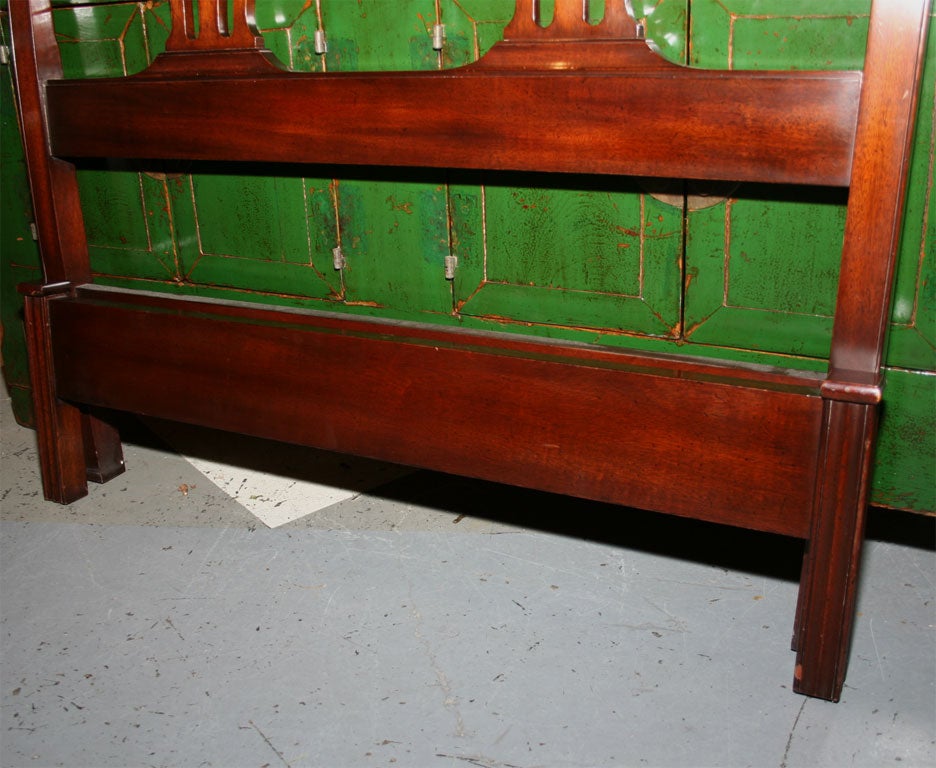 American Pair of Mahogany Headboards with strong design