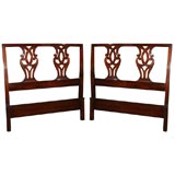 Pair of Mahogany Headboards with strong design
