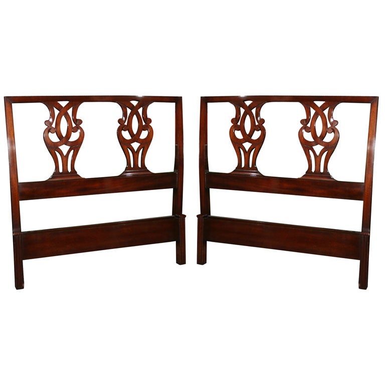 Pair of Mahogany Headboards with strong design