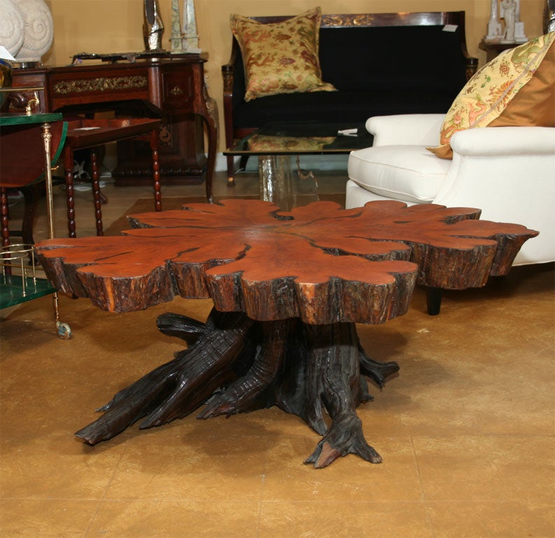 tree trunk table