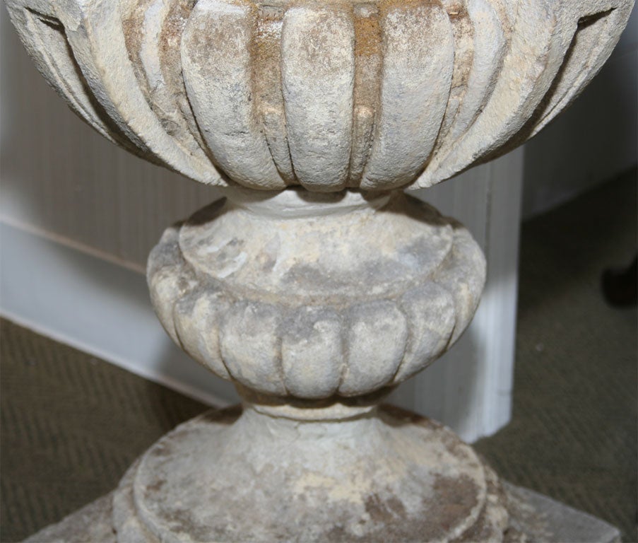 French Pair of Cast Stone Finials For Sale