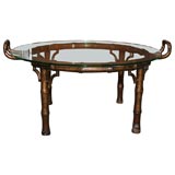 Vintage Faux Bamboo Coffee Table
