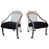 Pair Lucite Arm Chairs