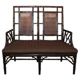 High Back Faux Bamboo Bench or Love Seat