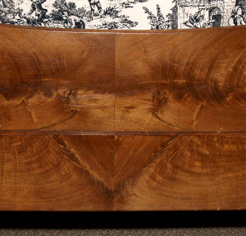 Antique French walnut daybed. 2