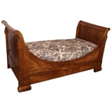 Antique French walnut daybed.