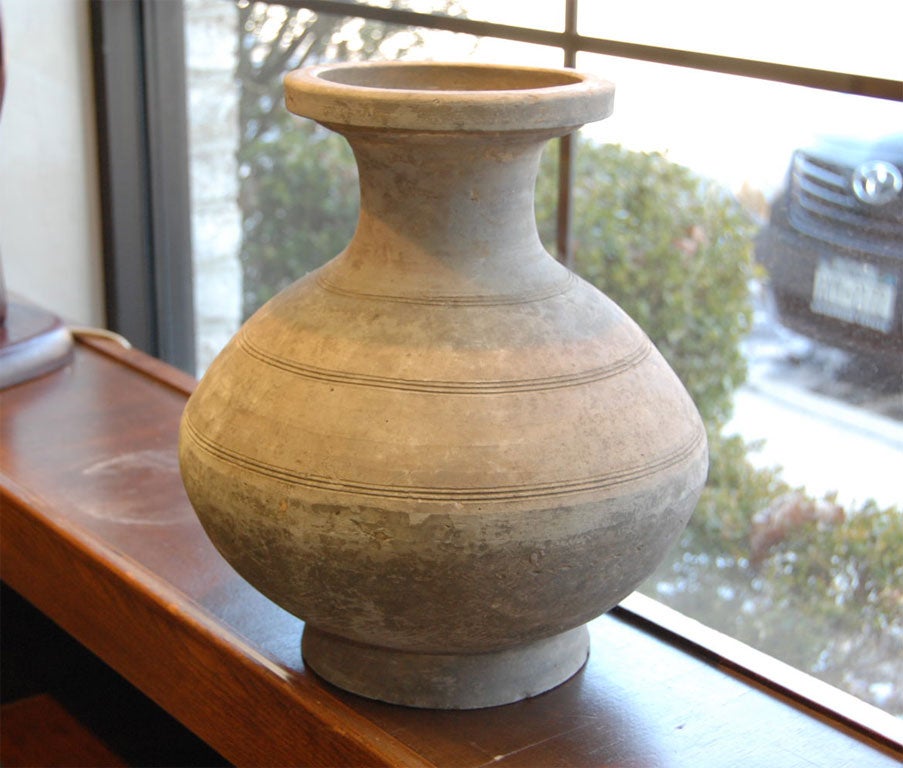Pottery Chinese Amphora in Hu Form