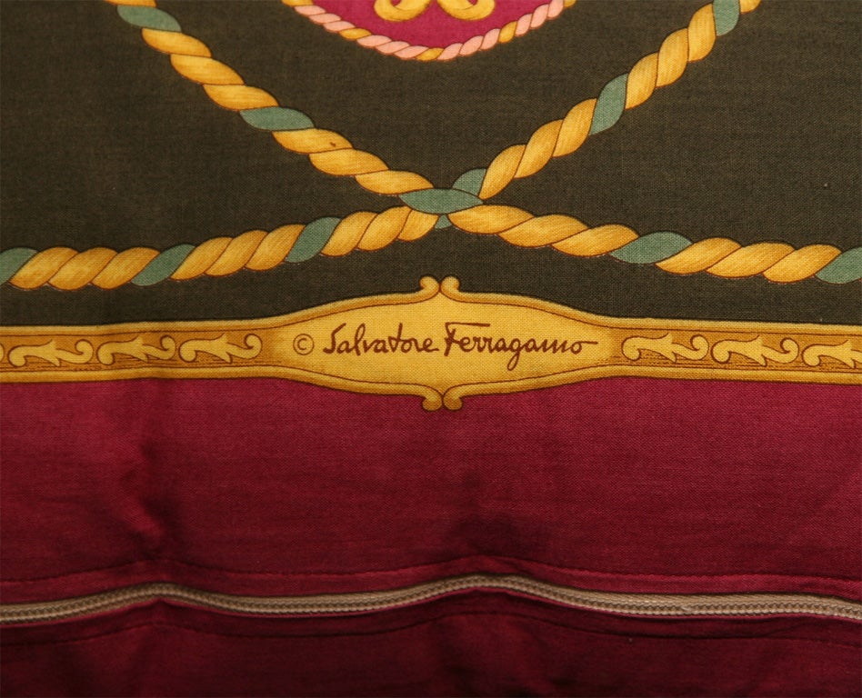 Impressive Salvatore Ferragamo Silk Pillow 5