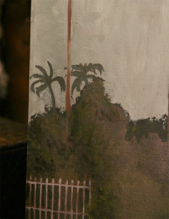 Midcentury Oil Painting of Southern Mansion 1
