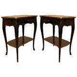 Pair of Chinoiserie Stands with faux marble tops in the Louis XV