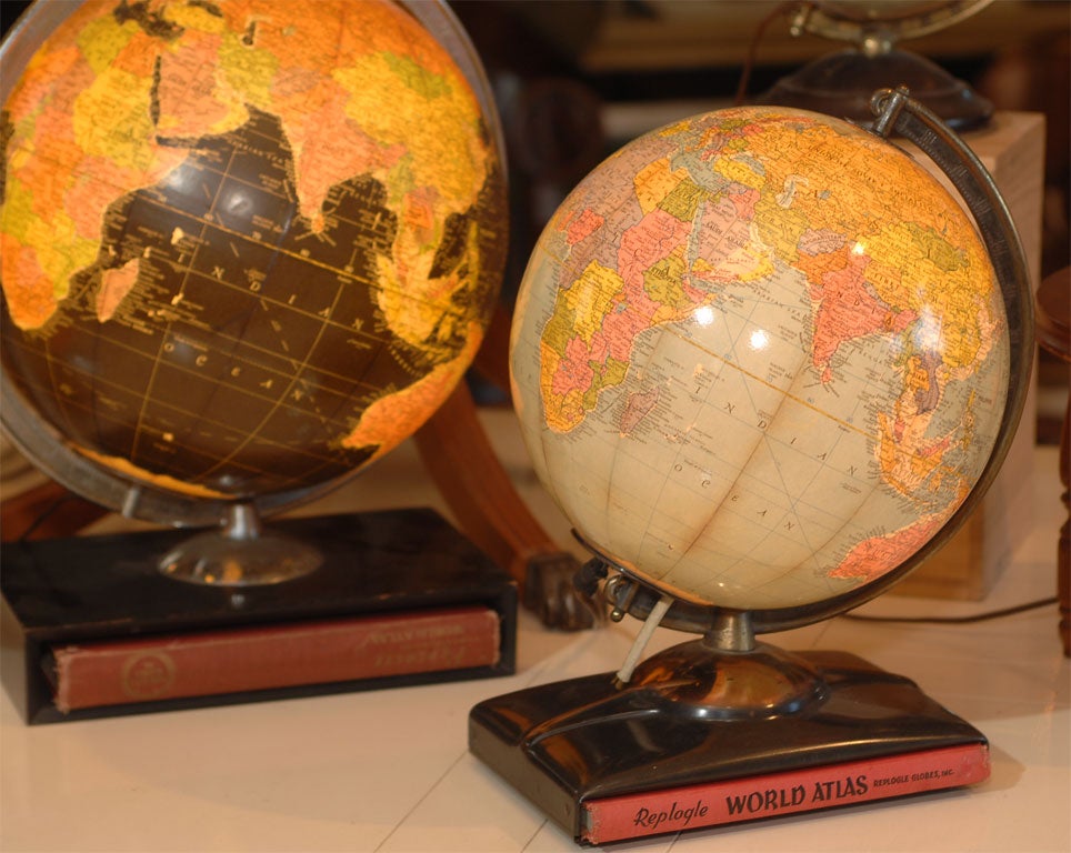 20th Century Collection of American Illuminated Political Terrestrial Globes