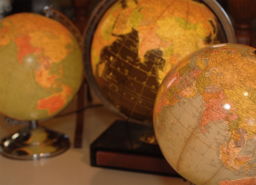 Collection of American Illuminated Political Terrestrial Globes 1