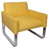 Cubist Modern Lucite Armchair in Wearstler Yellow