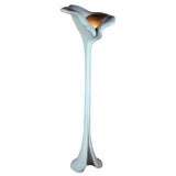 Italian Fiberglass Flower Shaped Floor Lamp