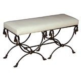 French Iron Bench with Swan Legs