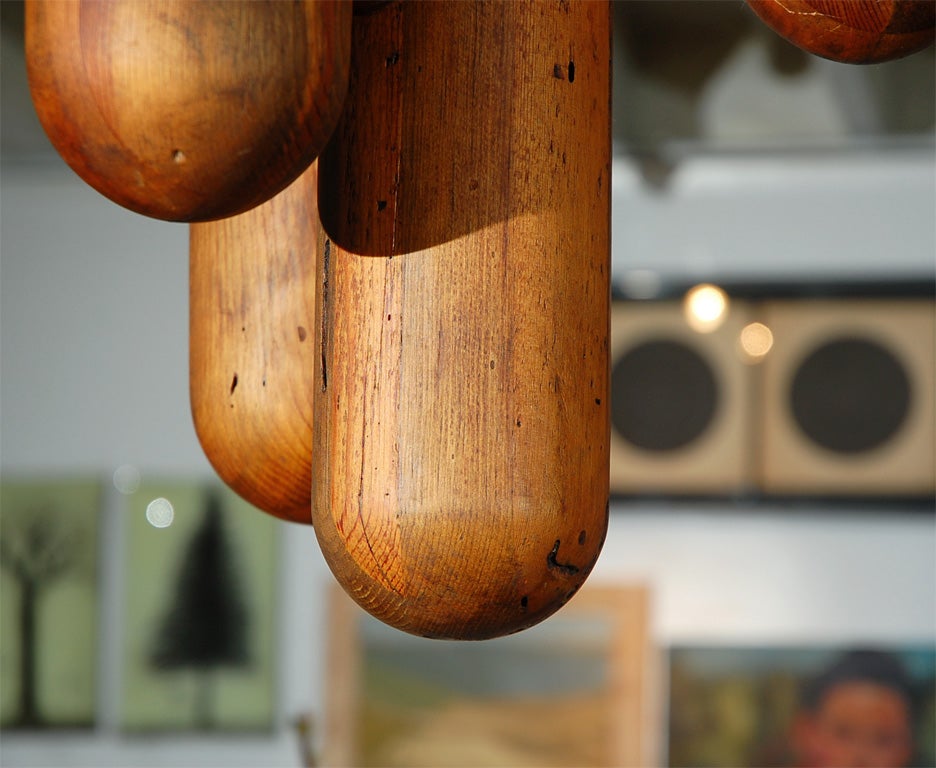 Wood Vintage Cactus Pendant Light
