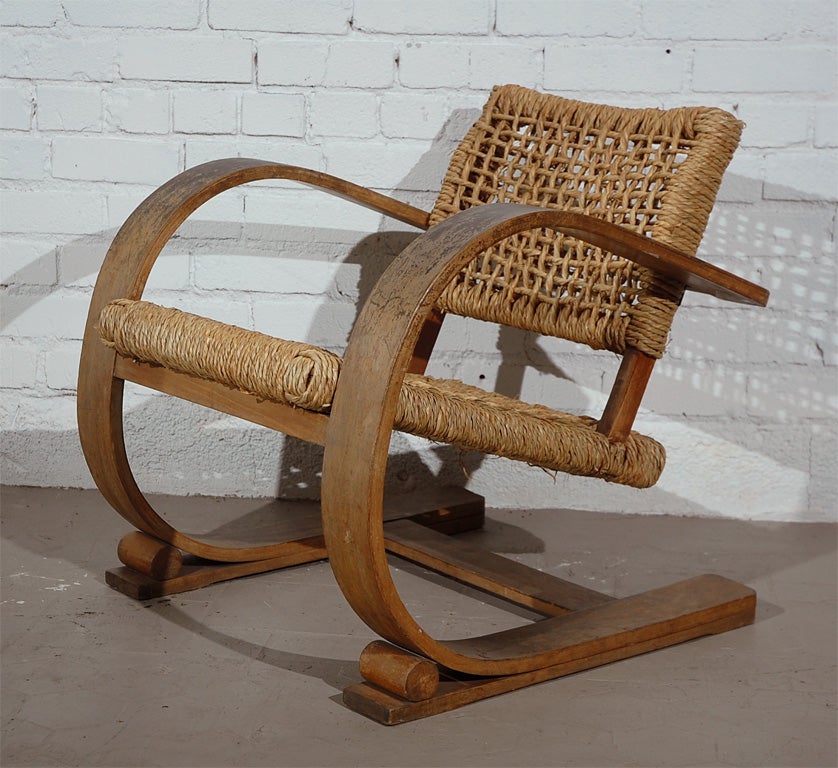 French Audoux-Minet Style Arm Chair