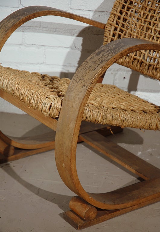 Audoux-Minet Style Arm Chair In Good Condition In Los Angeles, CA