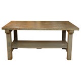 Large 5-1/2' Industrial Zinc Top Work Table