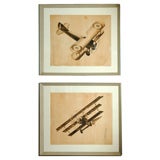 Vintage Framed French Target Charts from 1917