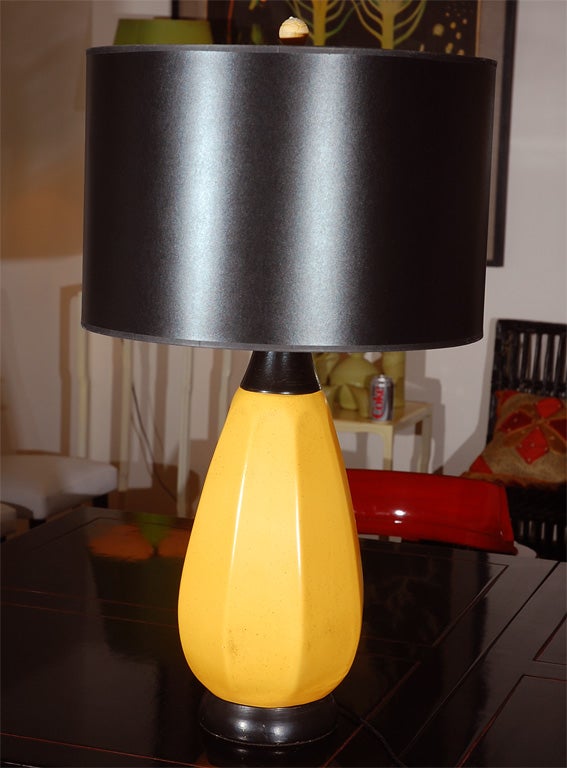 Black and Yellow Table Lamp