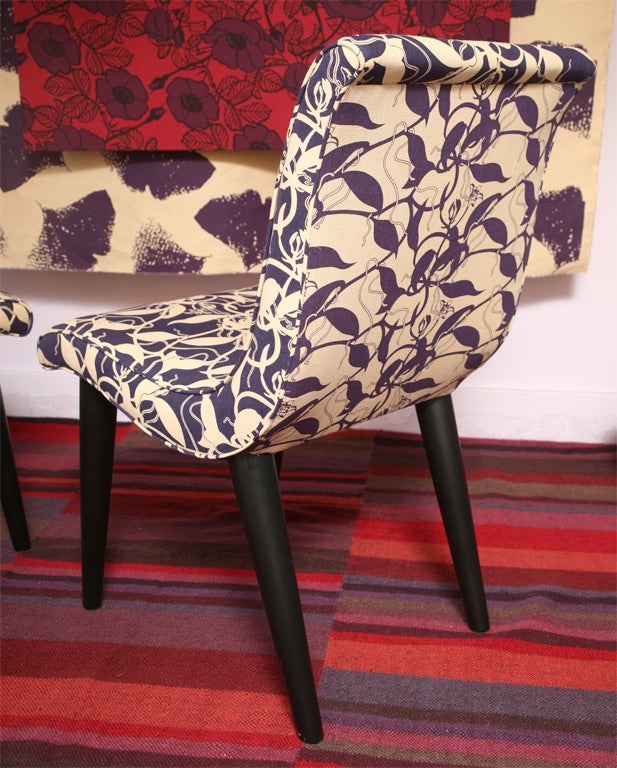 20th Century SALE! SALE! SALE! PR/RUSSEL WRIGHT attributes side chairs restored reupholstered For Sale