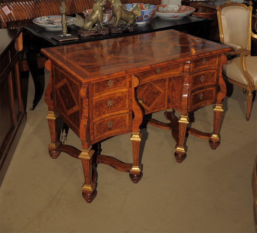 French Inlaid Bureau Mazaran  Desk / Dressing Table
