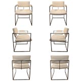 Vintage Set of Six Milo Baughman Chairs