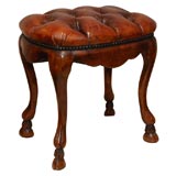 Petite Leather Tufted Bench