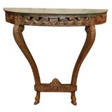 Antique Carved Silverleaf Italian Console