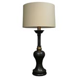 A Classical Modern pewter and brass Table Lamp