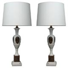 Pair of Classical Modern Marble Table Lamps 9