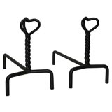 Hearts with a Twist Andirons