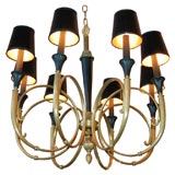 Classic French Horn Chandelier