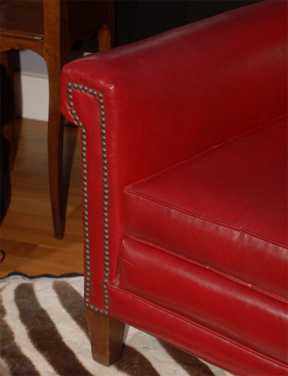 red leather club chairs