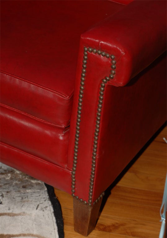 red leather chairs