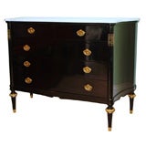 Ebonized Five-Drawer Commode signed Jansen