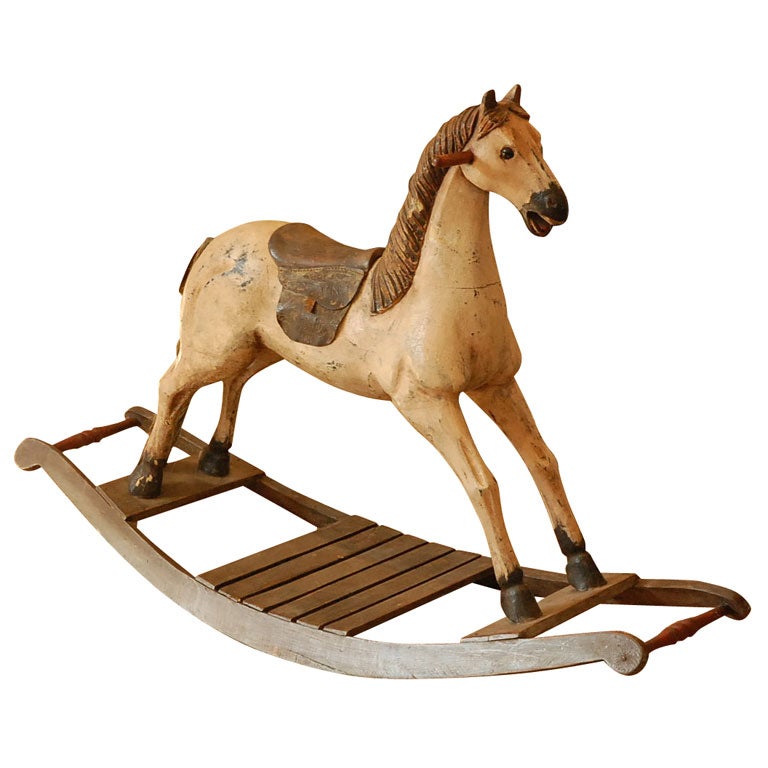American folk rocking horse at 1stDibs