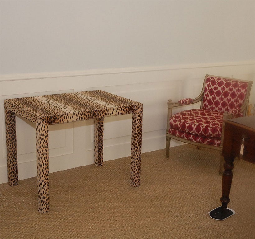 American Faux Leopard Game Table For Sale