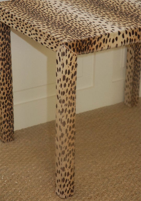 20th Century Faux Leopard Game Table For Sale