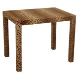 Vintage Faux Leopard Game Table