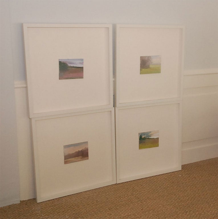 American Set of Four Landscape Paintings by Susan Amato For Sale