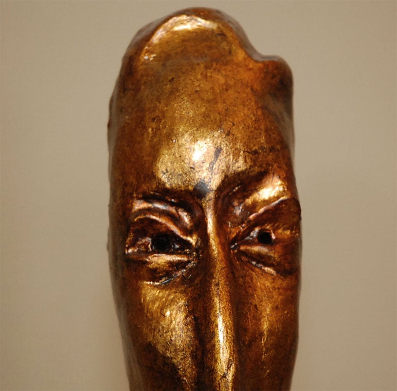 Rare Gilded Ceramic Bust (Simon Toone) 4